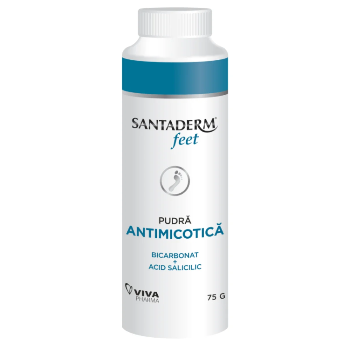 Pudra antimicotica Santaderm 4feet, 75 g, Viva Pharma