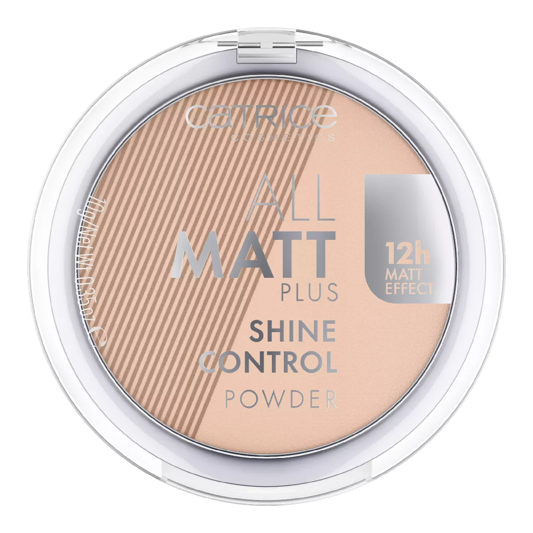 Pudra compacta All Matt Plus Shine Control, 030 Warm Beige, 10 g, Catrice