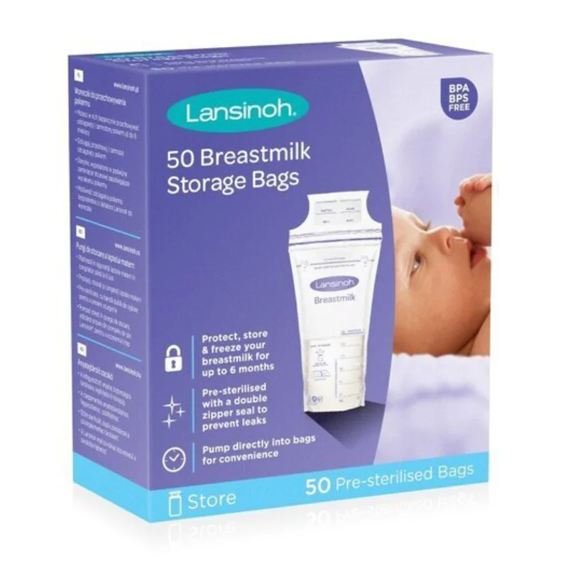 Pungi de stocare lapte matern, 50 pungi, Lansinoh