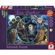 Puzzle 1000 piese, Lisa Parker - Bufnitele misterioase, Schmidt