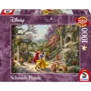 Puzzle 1000 piese, Thomas Kinkade - Disney - Alba ca Zapada - Dansand cu printul, Schmidt