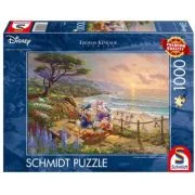 Puzzle 1000 piese, Thomas Kinkade - Disney - Donald si Daisy pe plaja, Schmidt
