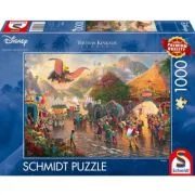 Puzzle 1000 piese, Thomas Kinkade - Disney - Dumbo, Schmidt