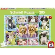 Puzzle 200 piese, Catelusi, Schmidt