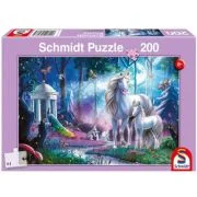 Puzzle 200 piese, Familia de unicorni, Schmidt