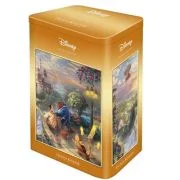 Puzzle 500 piese Thomas Kinkade, Disney - Frumoasa si Bestia indragostindu-se, cutie metalica, 500 piese, Schmidt
