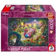 Puzzle 6000 piese, Thomas Kinkade - Disney - Alice in Tara Minunilor, petrecerea, Schmidt