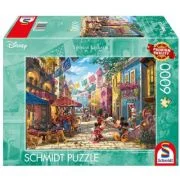 Puzzle 6000 piese, Thomas Kinkade - Disney - Mickey si Minnie in Mexico, Schmidt