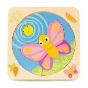 Puzzle educativ dezvoltarea fluturelui Butterfly Life 4in1
