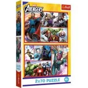 PUZZLE TREFL 2X70 MARVEL AVENGERS MISIUNEA SUPER EROILOR MARVEL AVENGERS