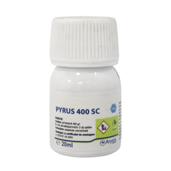 Pyrus 400SC 20 ml, fungicid de contact, Arysta LifeScience, Putregai Cenusiu (vita de vie, tomate, floarea soarelui), Rapan (par)