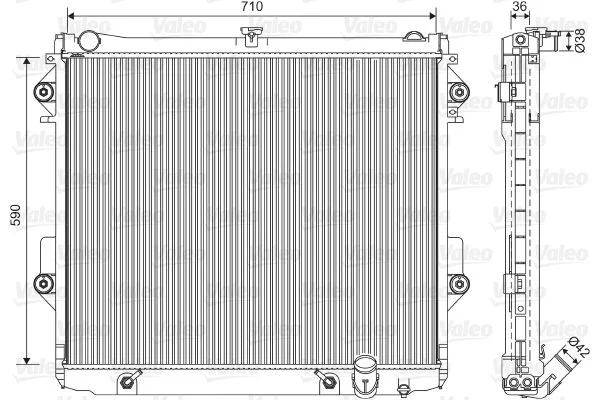Radiator, racire motor VALEO 701552