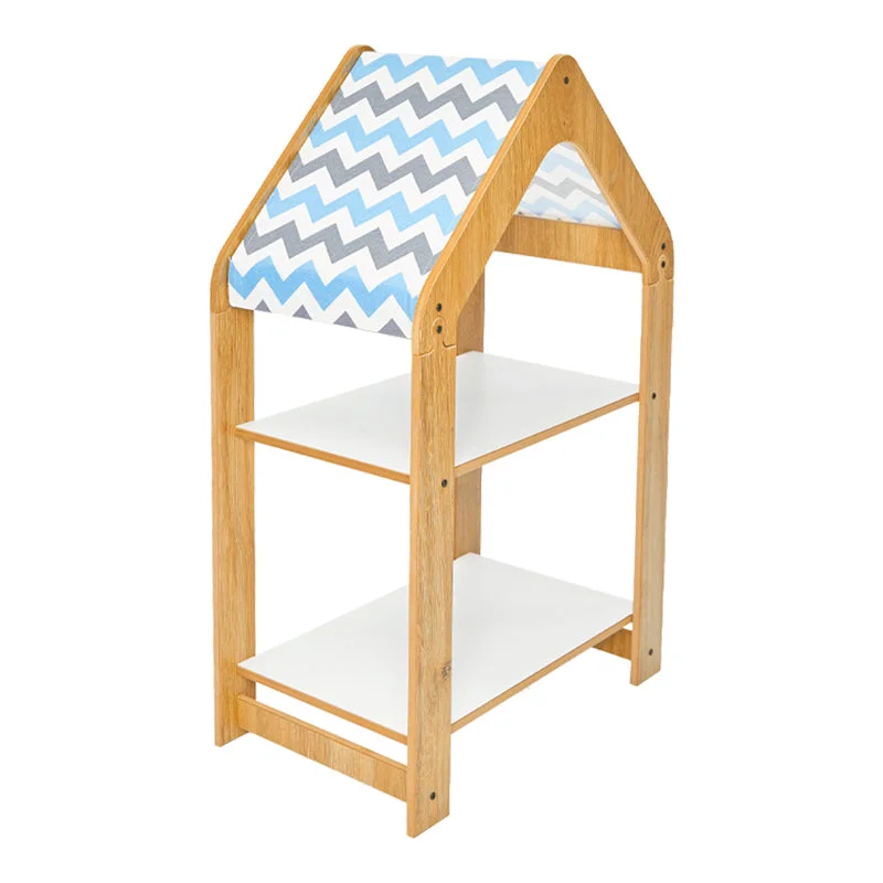 Raft Montessori Zoilen  Alb-albastru mdf 50x30x80cm