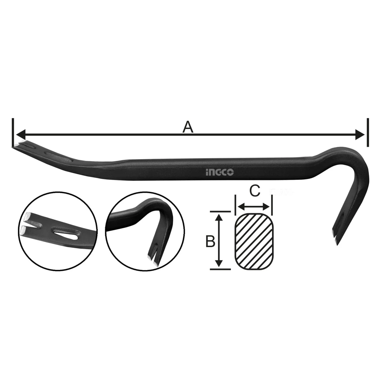 Ranga 36'' (900mm*30*16mm) INGCO HWBA01362