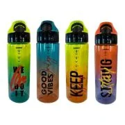 Recipient scolar Noki T-0100, 550ml, pentru lichide, diverse culori fluorescente, push cu siguranta si capac protectie