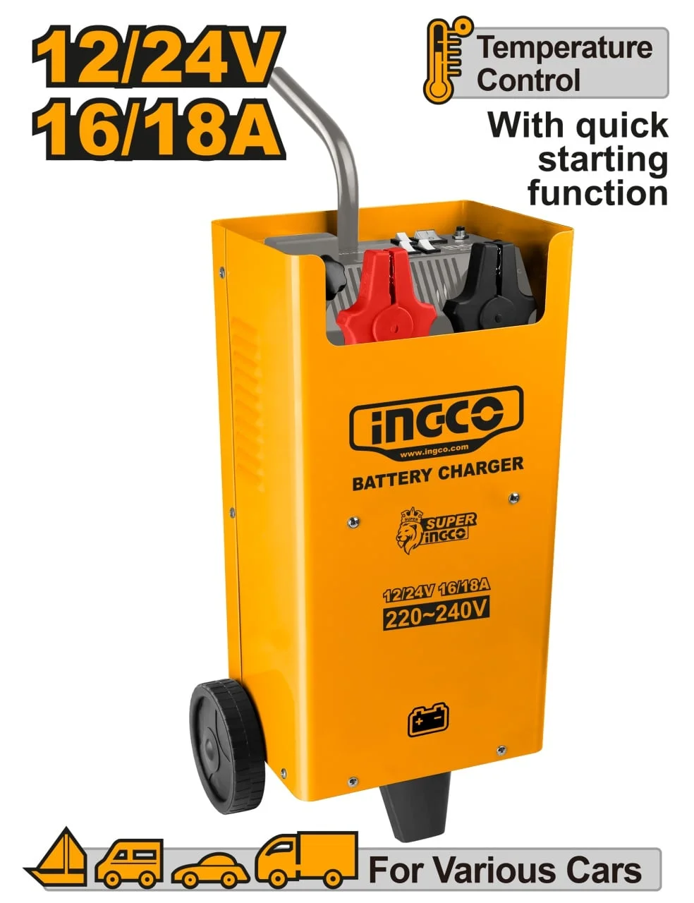 Redresor robot pornire auto 12/24V -20A Ingco ING-CD2201