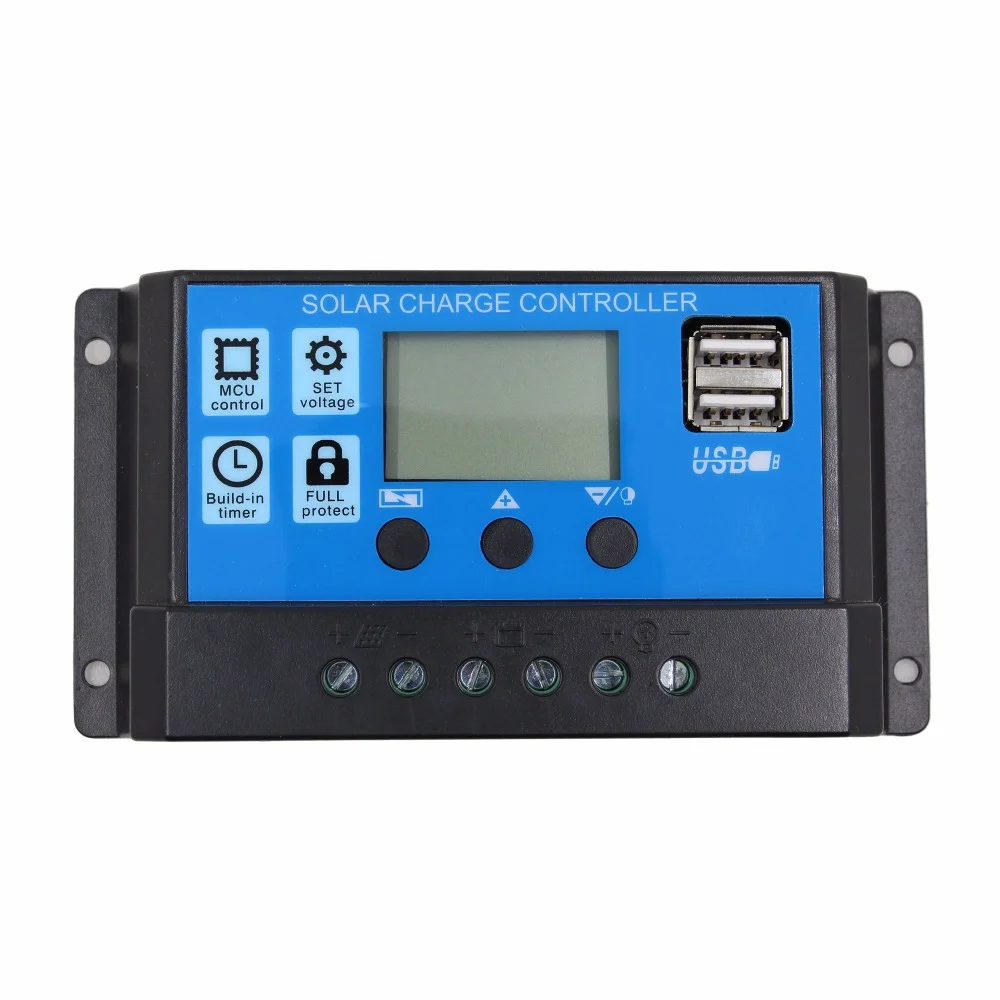 Regulator-controler solar PWM 20A 12V/24V 2 X USB si LCD HA
