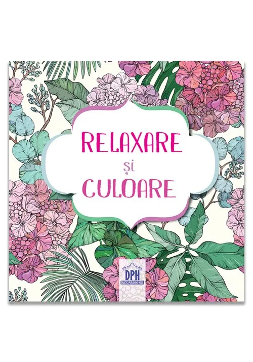 Relaxare si culoare - Carte de colorat cu 4 creioane colorate