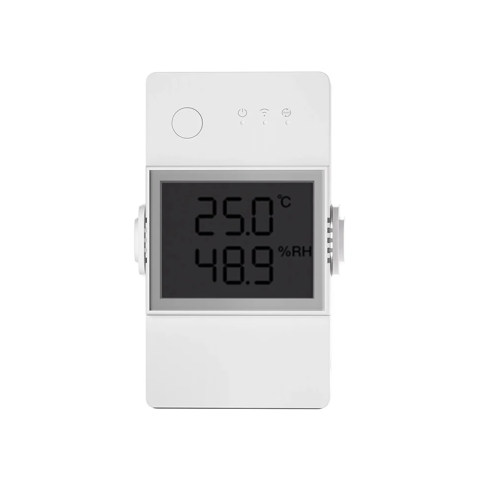 Releu inteligent Wi-Fi Sonoff THR320D, Temperatura &amp; umiditate, Monitor LCD