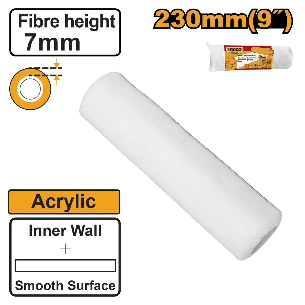 Rezerva Trafalet 230mm Fibra 7mm Interior INGCO HRC0523007