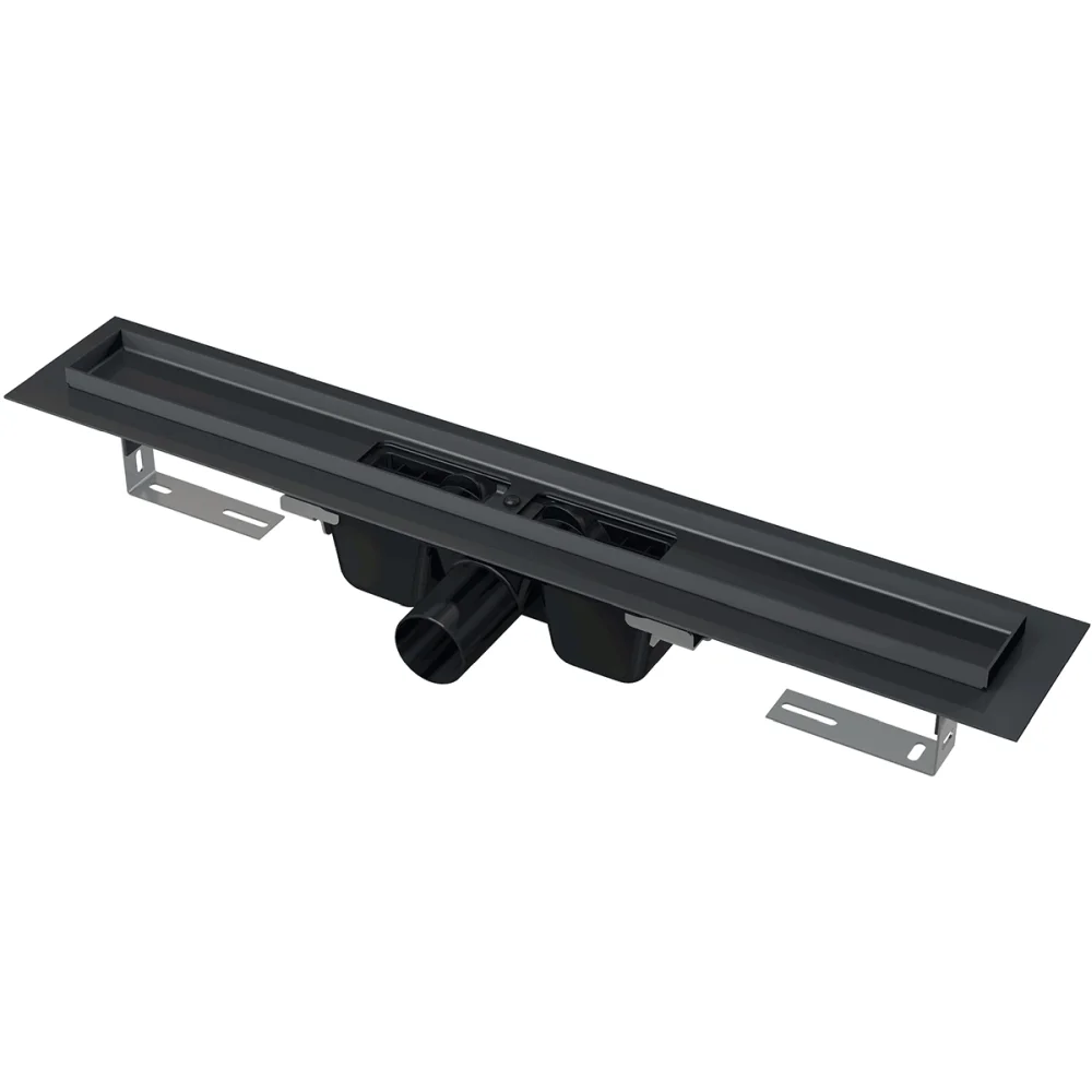 Rigola dus faiantabila neagra, iesire laterala 650 mm Alcadrain APZ1BLACK-650