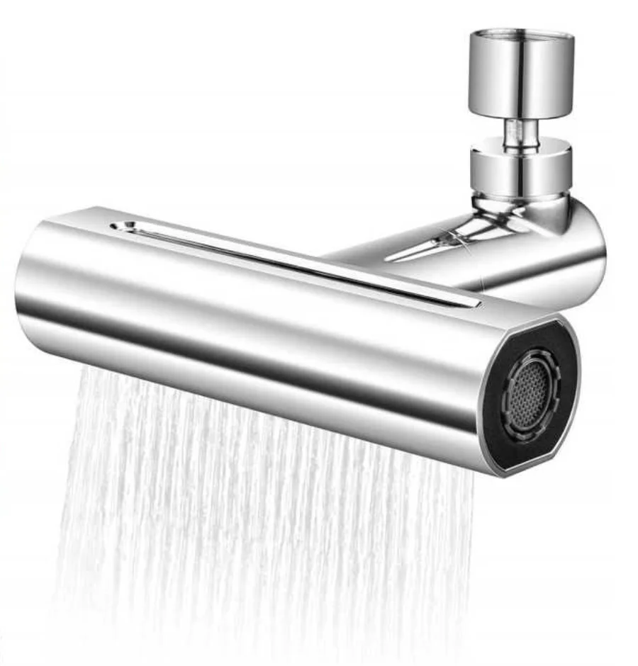 Robinet de bucatarie cu extensie 4 moduri curgere apa cascada picaturi de ploaie bule si 2 jeturi