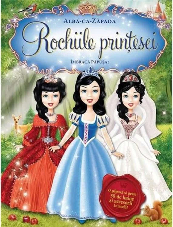 Rochiile prințesei. Albă-ca-Zăpada. Îmbracă păpușa!