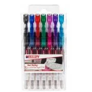 Roller gel Edding 2185, corp din plastic, varf 0. 7 mm, 7 culori/set