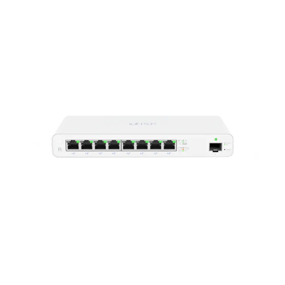 Router Gigabit Ubiquiti UISP-R, 8 porturi 10/100/1000 Mbps, 1 port SFP, PoE