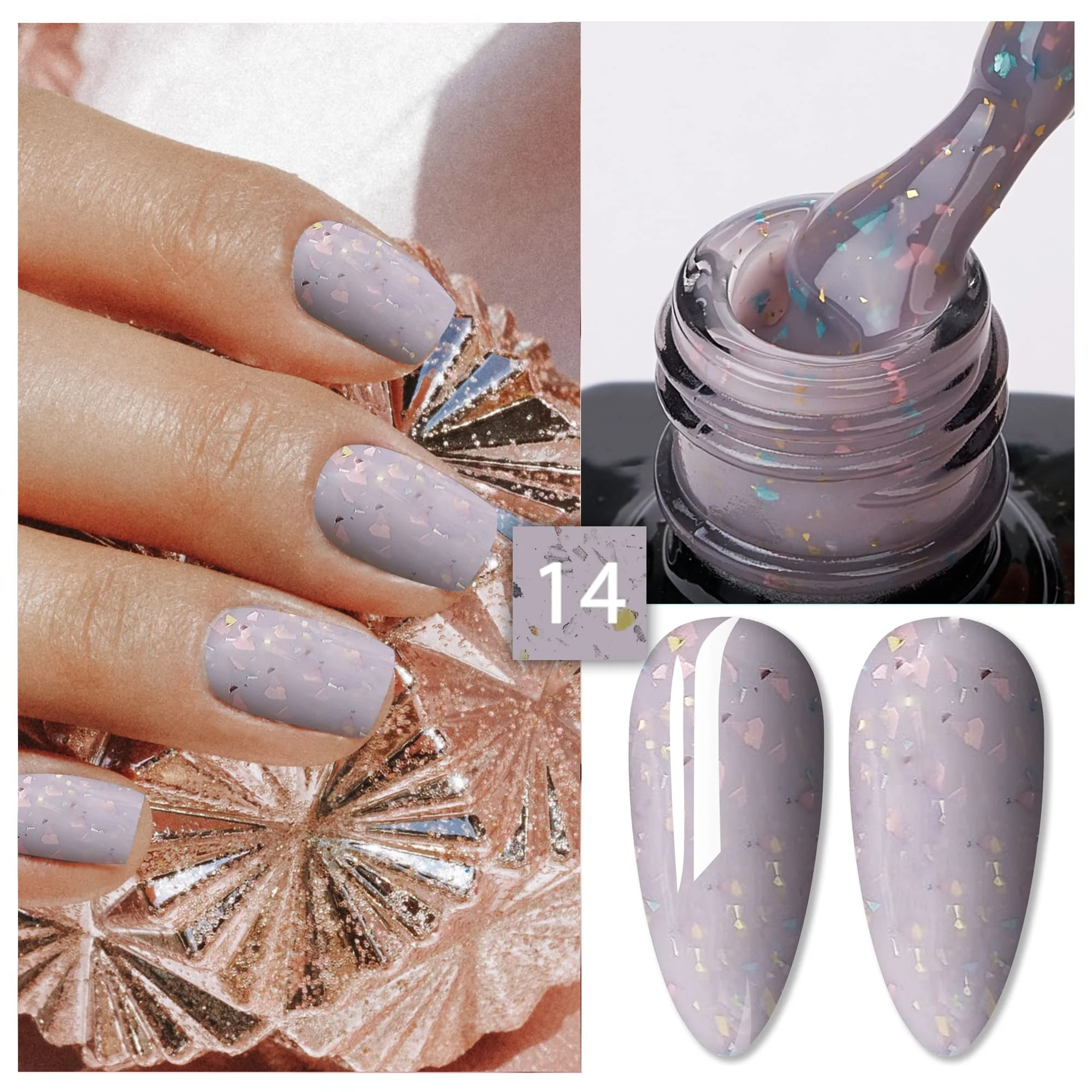 Rubber Cover Base Everin 15ml- GOLDEN TIME 14 - GT-14 - Everin.ro