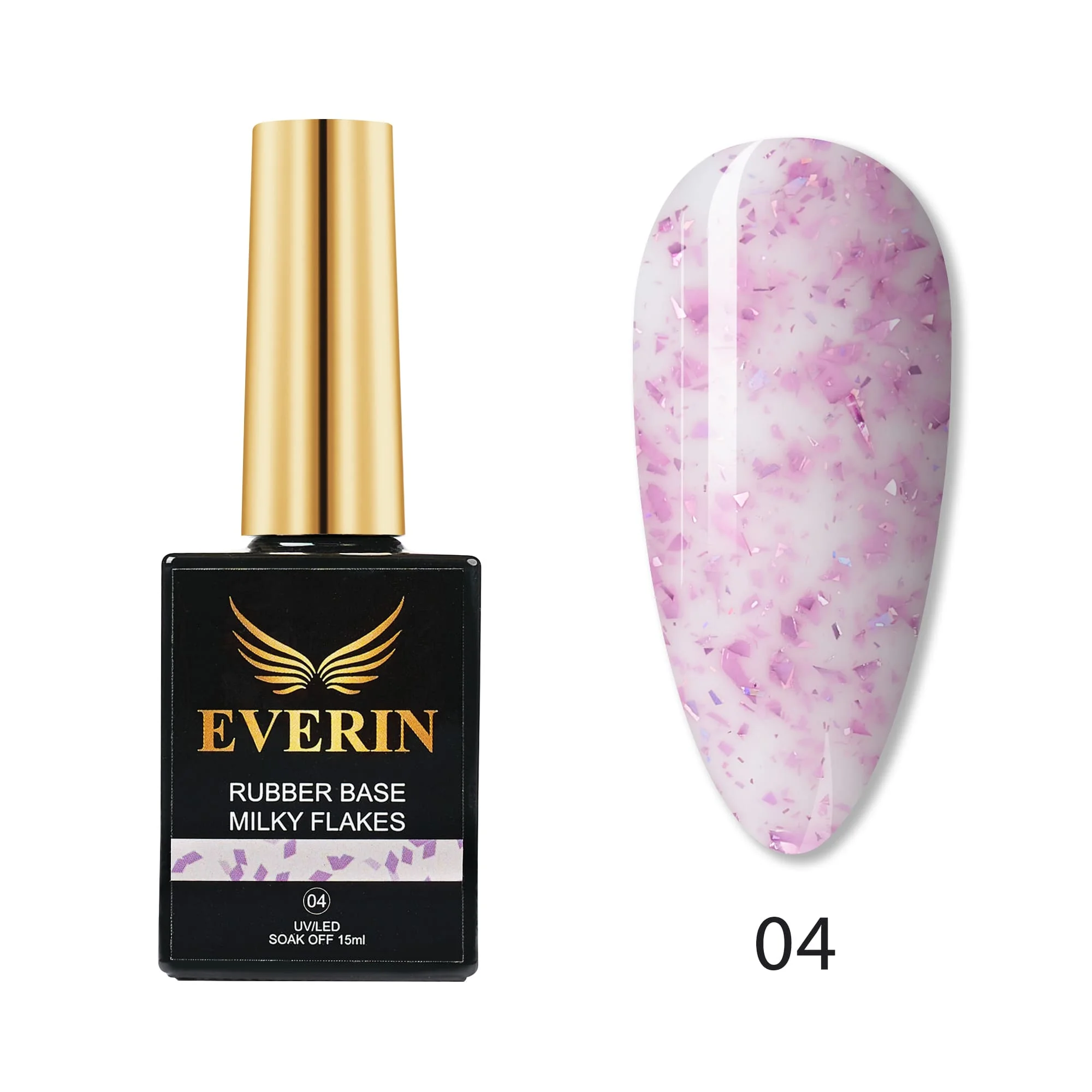 Rubber Cover Base Everin 15ml- MILKY FLAKES 04 - MF-04 - Everin.ro