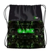Rucsac cu snur pentru copii St. Majewski St. Right Green Game, 43cm, negru cu verde