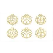 Sablon AMOS pictura geam Deco SDOPP-S19 6 bucati/set, globuri Craciun