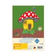 Sablon din lemn, casuta in forma de ciuperca, pentru traforaj, dimensiunea A4, Pebaro 346S