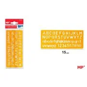 Sablon plastic Main Paper, 15 cm, litere si cifre, blister