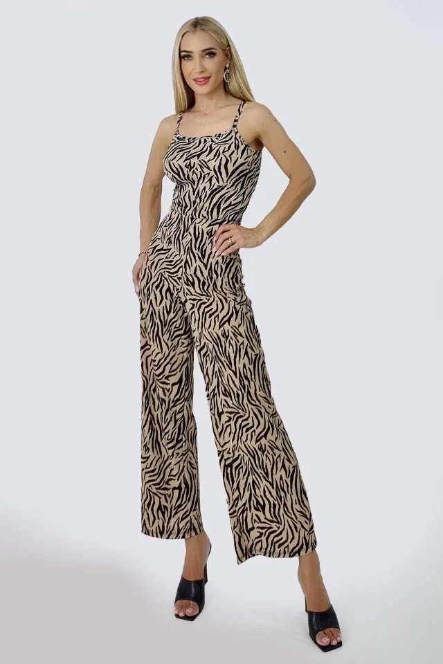 Salopeta larga Olympia, Animal print zebra