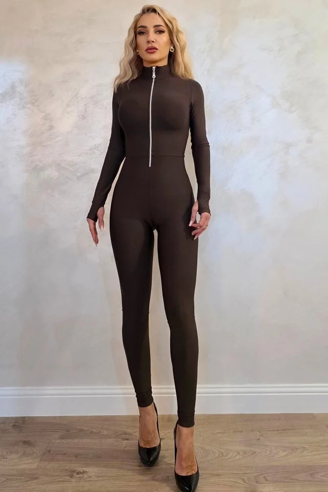 Salopeta lycra MAVA, cu fenta deget si fermoar, MARO