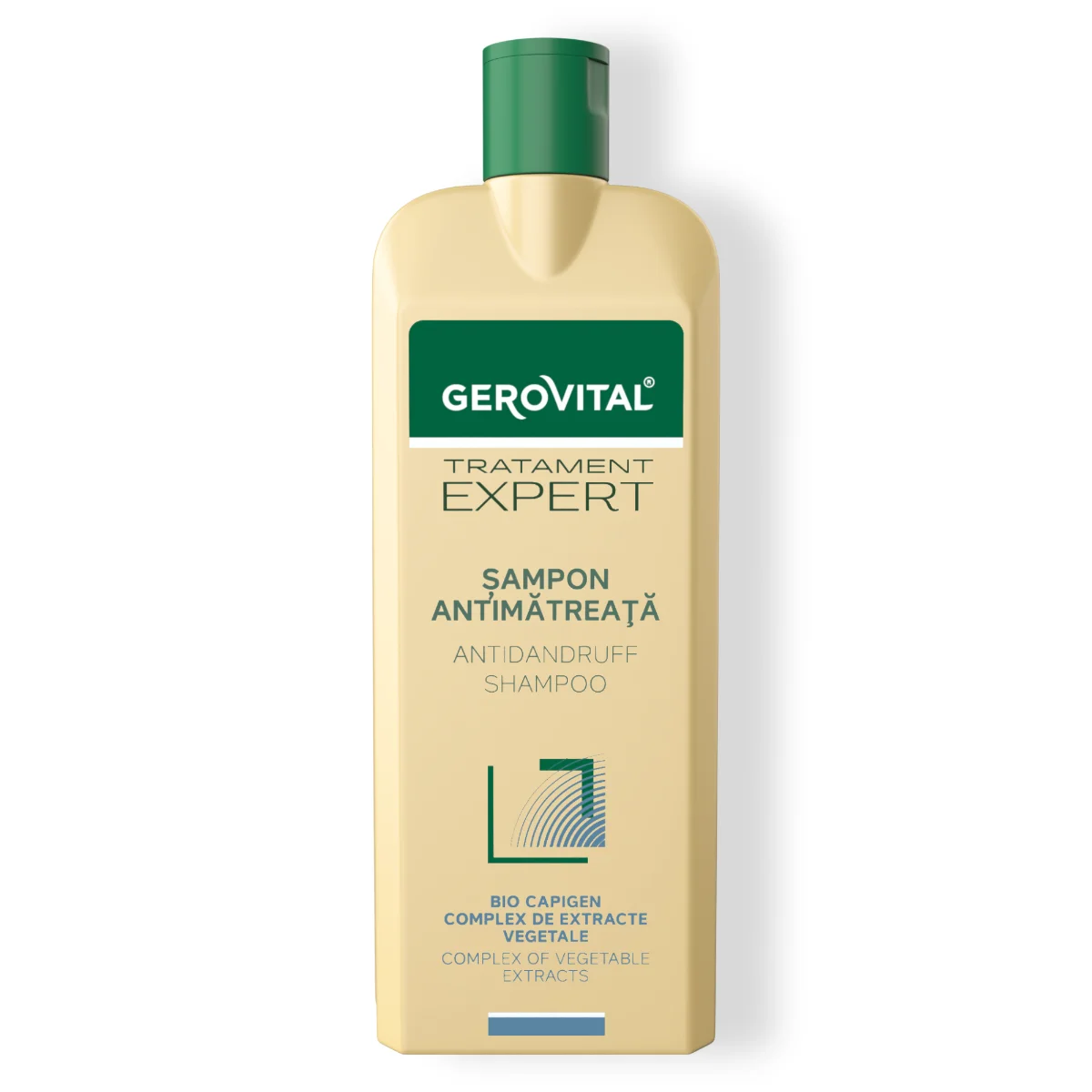 Șampon Antimătreață Cu Bio Capigen și Complex De Extracte Vegetale, Gerovital Tratament Expert, 400 Ml