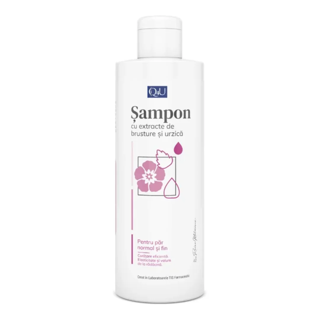 Sampon cu brusture si urzica Q4U, 250 ml, Tis Farmaceutic