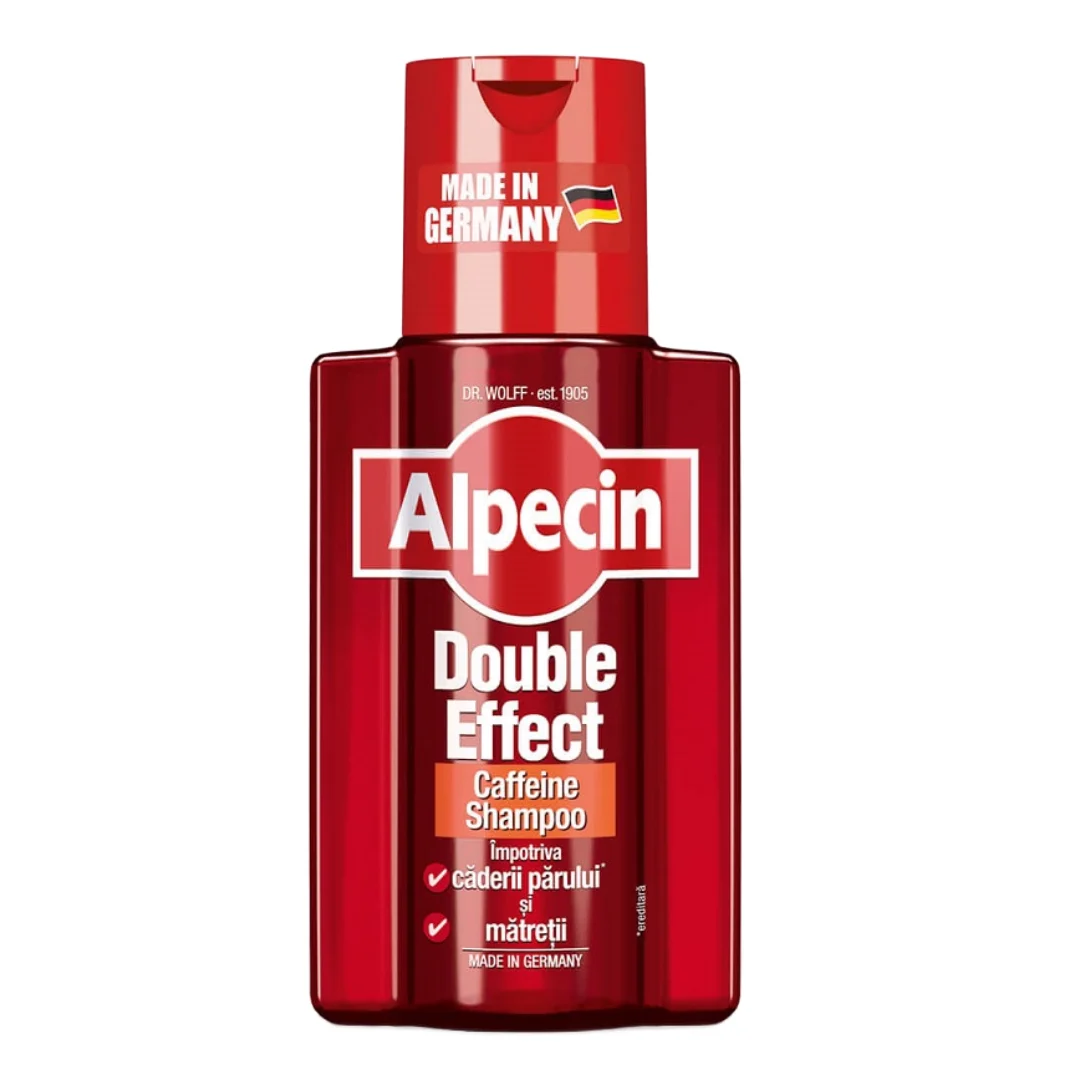 Sampon impotriva caderii parului si a matretii Double Effect Caffeine, 200 ml, Alpecin