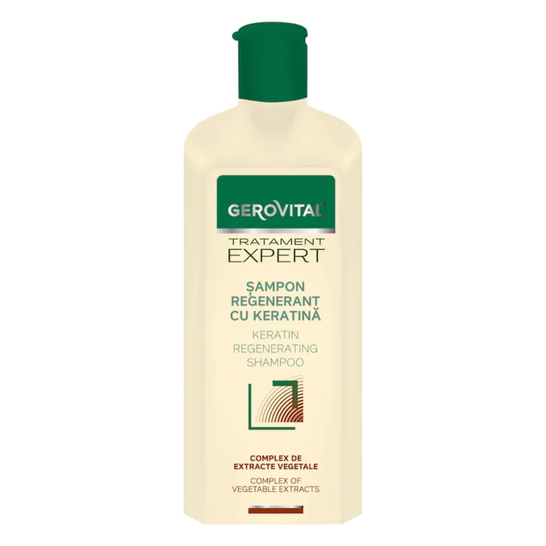 Sampon regenerant cu keratina Tratament Expert, 400 ml, Gerovital