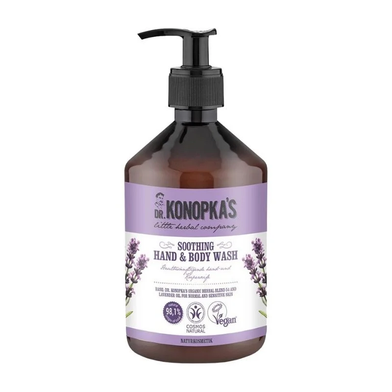 Sapun lichid calmant pentru maini si corp, 500 ml, Dr. Konopkas