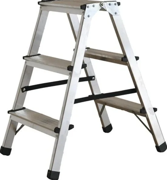 Scara aluminiu dubla 3+3 trepte, 58cm, 150kg, ROTOR KMH1203