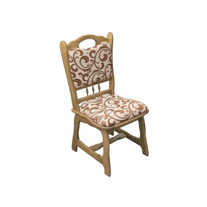 Scaun living FLANDER, cadru stejar + stofa print 05, 50x48x95 cm