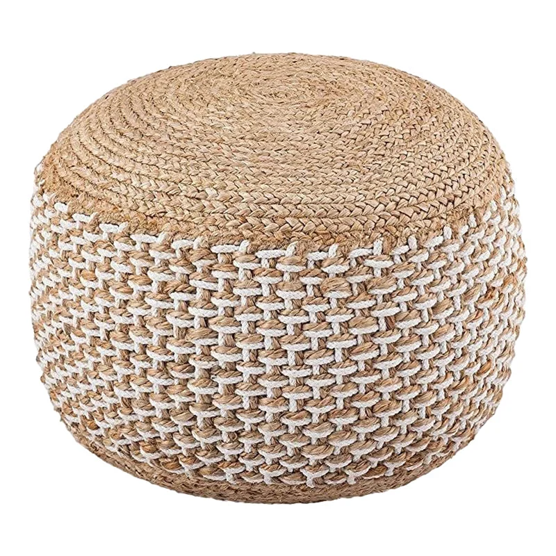 Scaun-pouf Bocca  din iuta, Natural D40x45cm