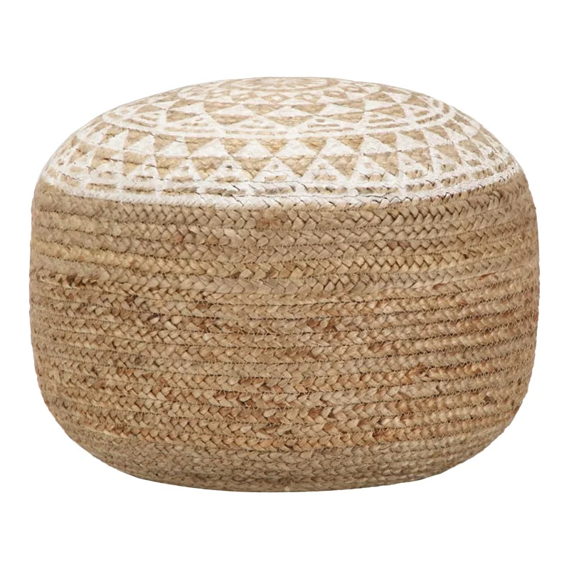 Scaun-pouf Noca  din iuta, Natural D40x30cm