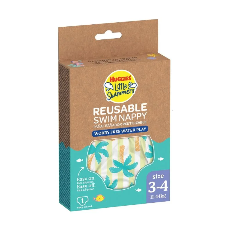 Scutec chilotel baie refolosibil, Tropical, Nr.3-4, 11-14 kg, 1 bucata, Huggies