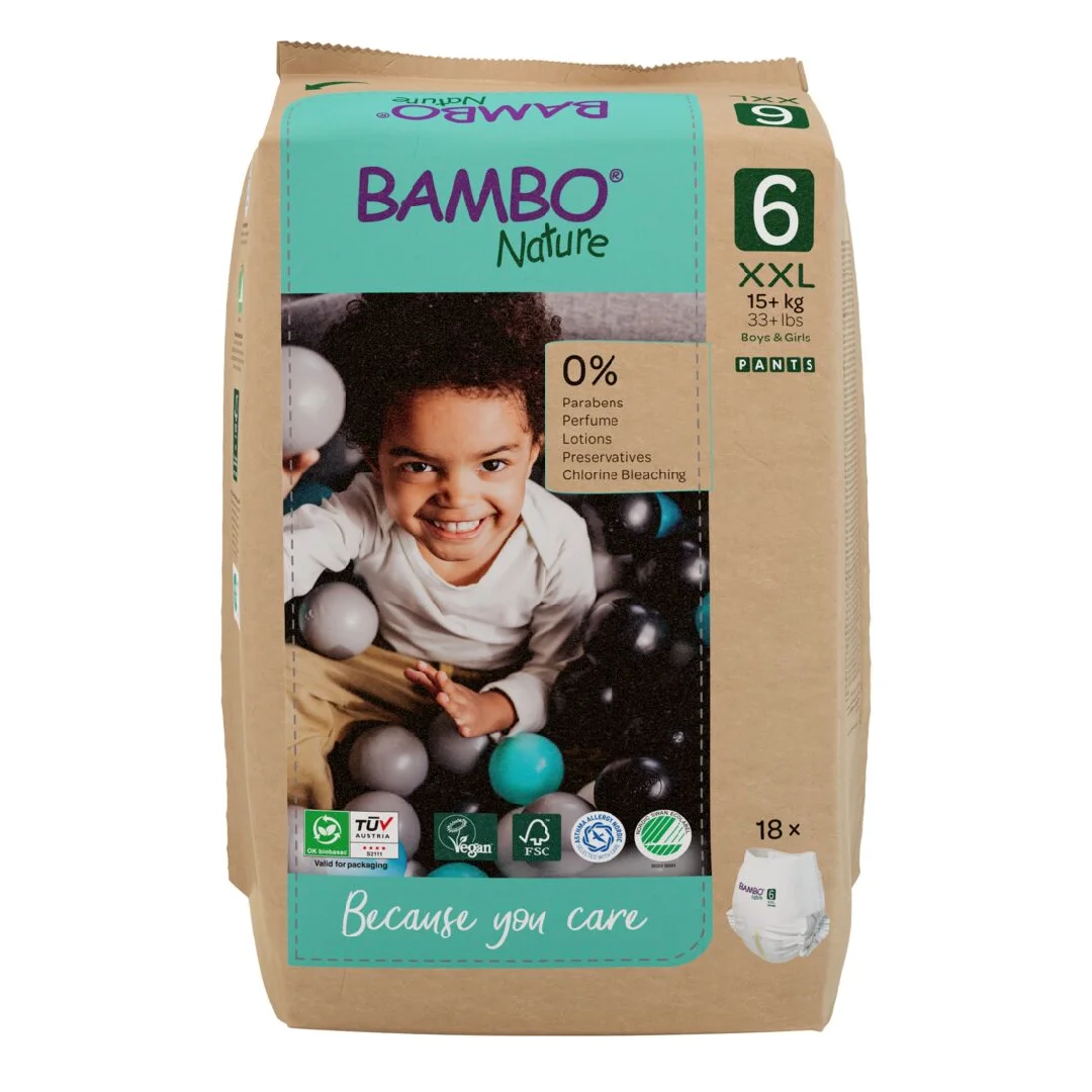 Scutece chilotei Eco Pants Nr.6, 15kg+, 18 bucati, Bambo Nature