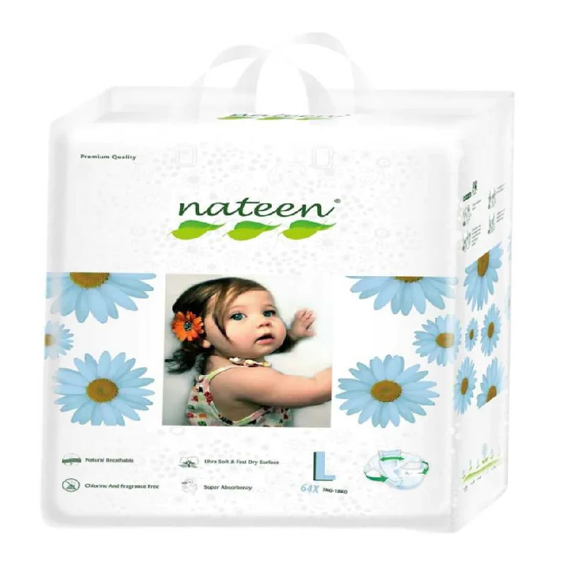 Scutece hipoalergenice Flex&Fit Premium, L, Nr. 4, 7-18 kg, 64 bucati, Nateen