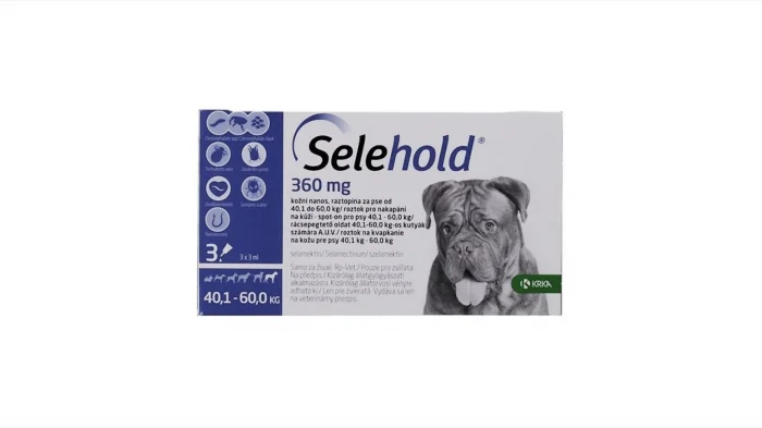 Selehold pentru caini 360 mg   ml (40.1 - 60 kg), 3 x 3 ml